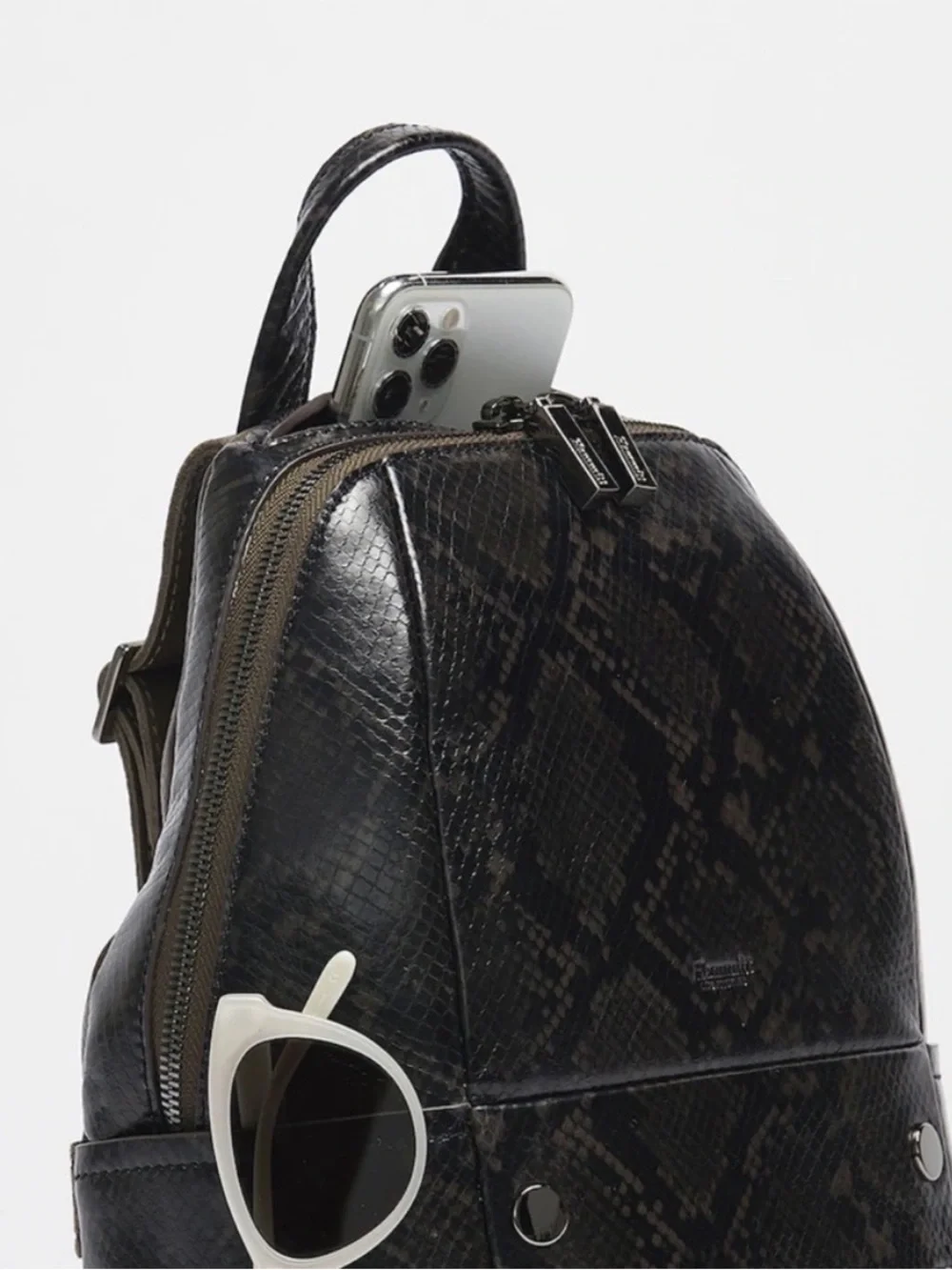Hammitt Hunter medium reptile snake print backpack